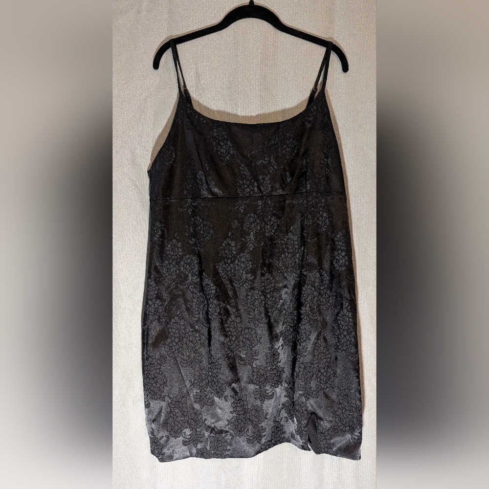 Wild Fable Dark Gray Floral Mini Dress